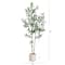 5ft. Artificial Minimalist Olive Tree in White Decorative Planter